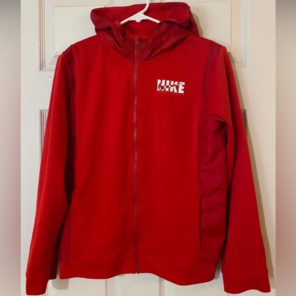 Nike Sportswear Red Zip Up Lightweight Jacket 
Size: XL